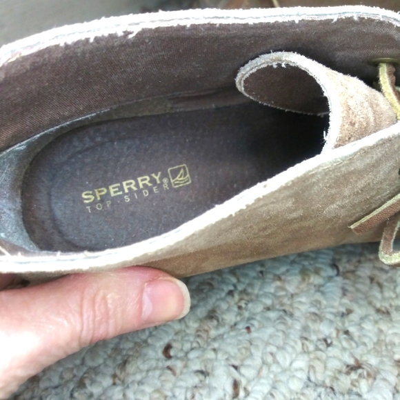 Sperry Harlow Taupe Suede Lace-Up Wedge Bootie - Picture 7 of 14